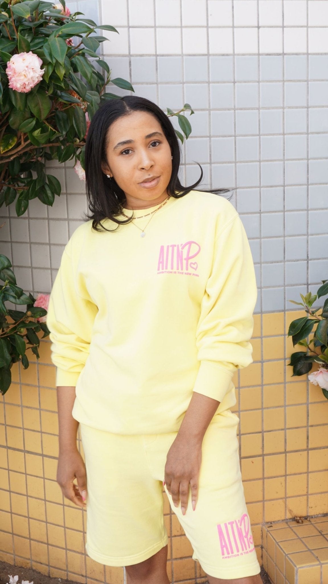 AITNP Springtime Crewneck Essentials - Ambition Is The New Pink