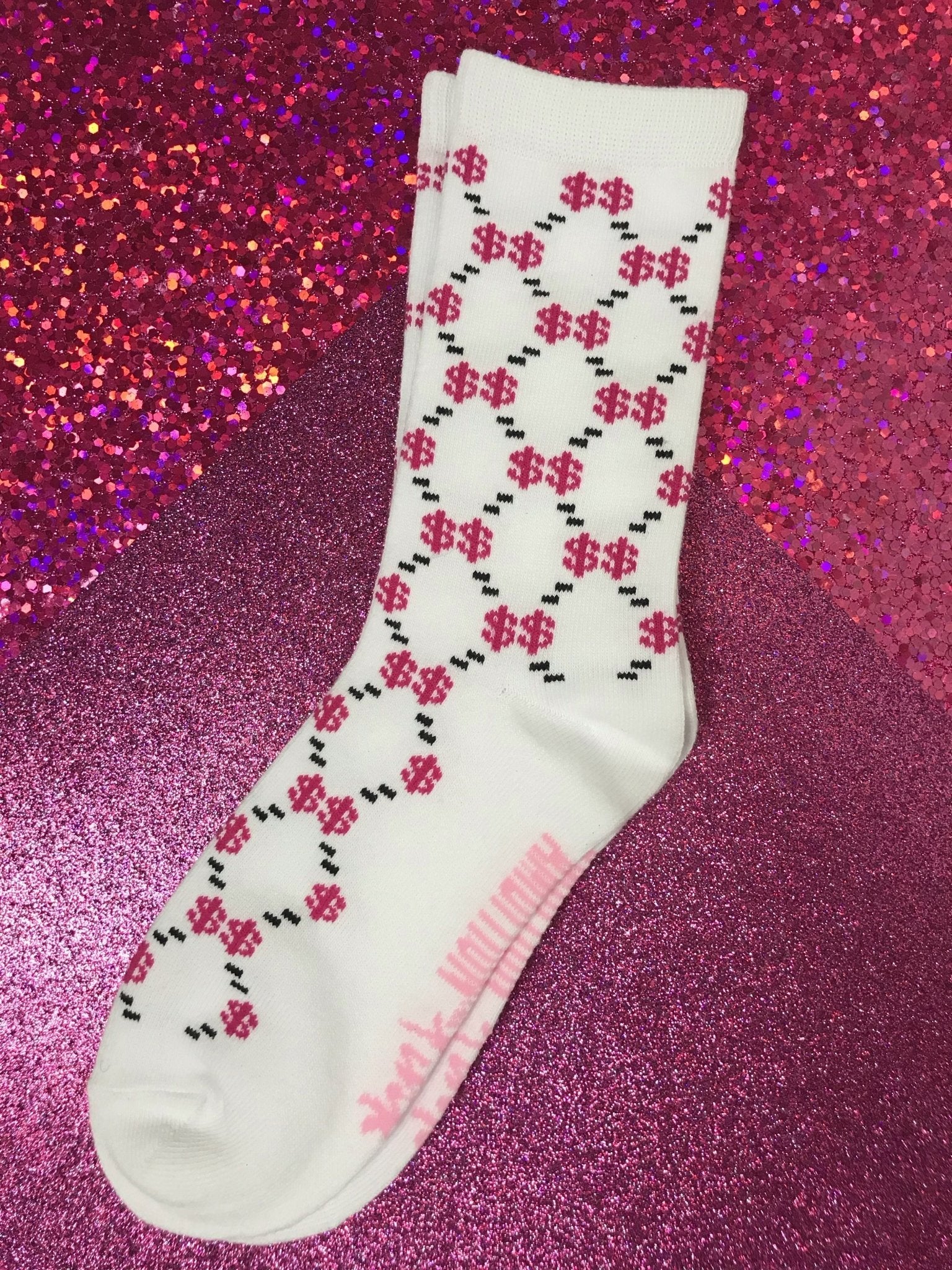 All - Over Dollar Sign Printed Socks - Ambition Is The New Pink