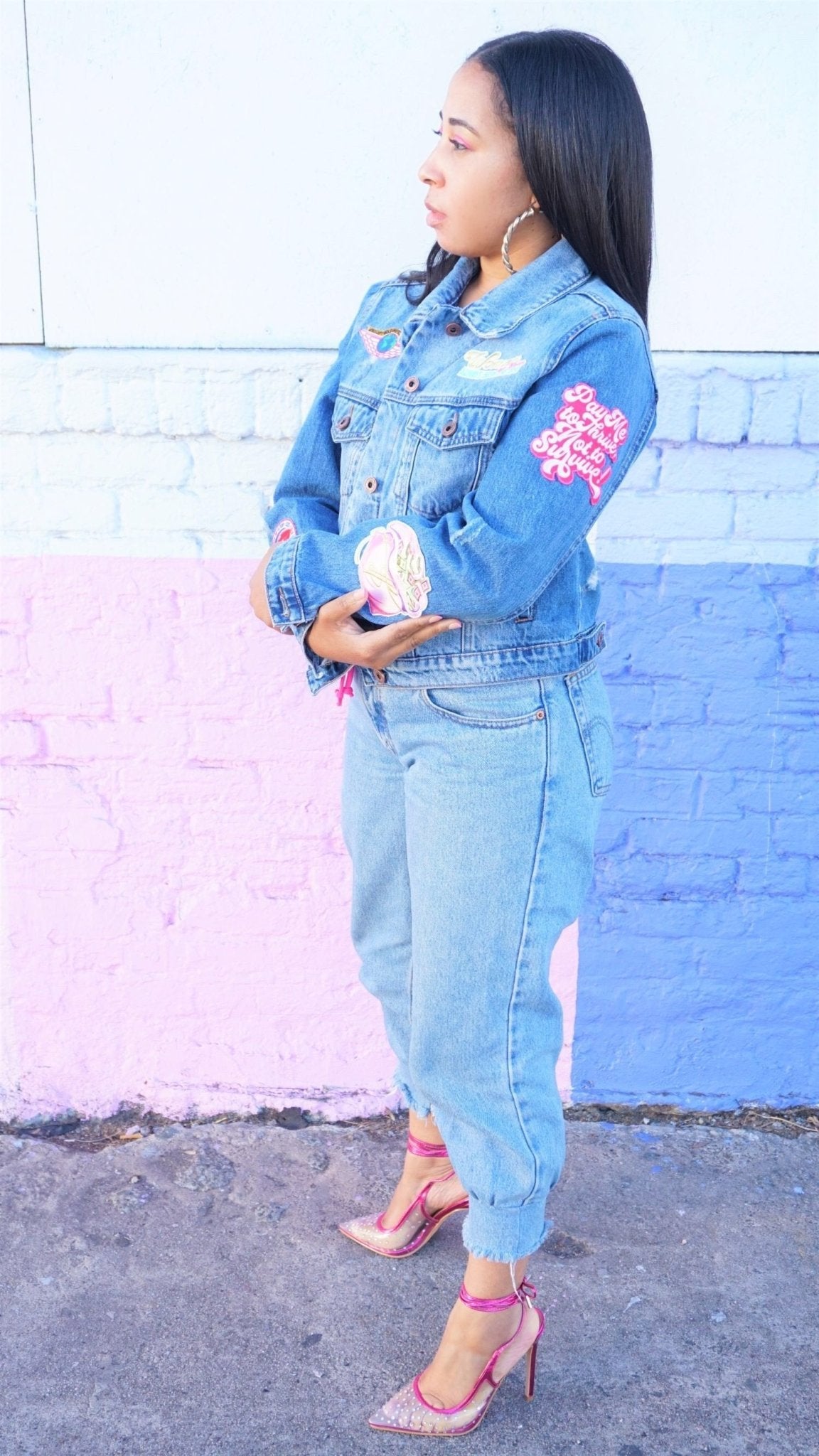 Ambitious Girl Magic Denim Jacket - Ambition Is The New Pink