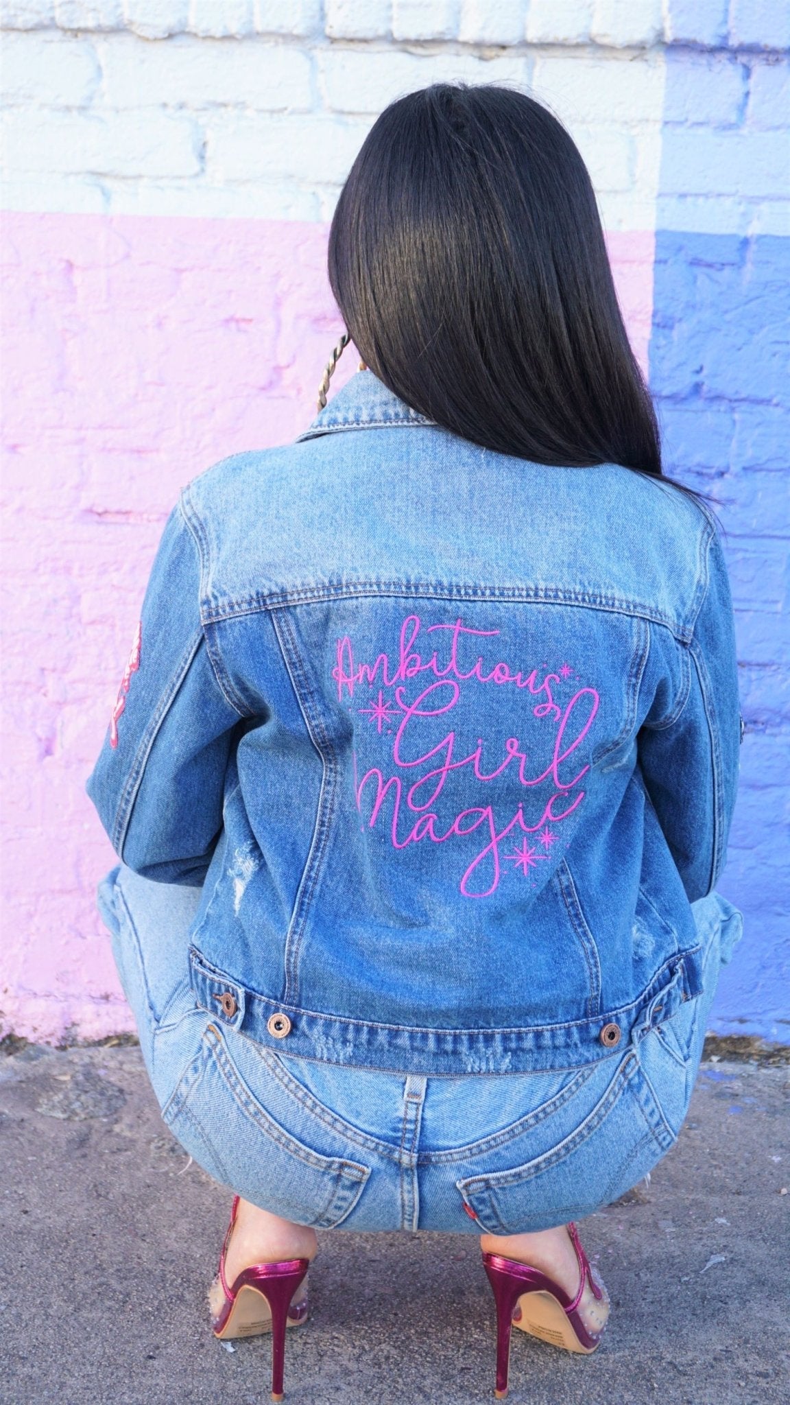 Ambitious Girl Magic Denim Jacket - Ambition Is The New Pink