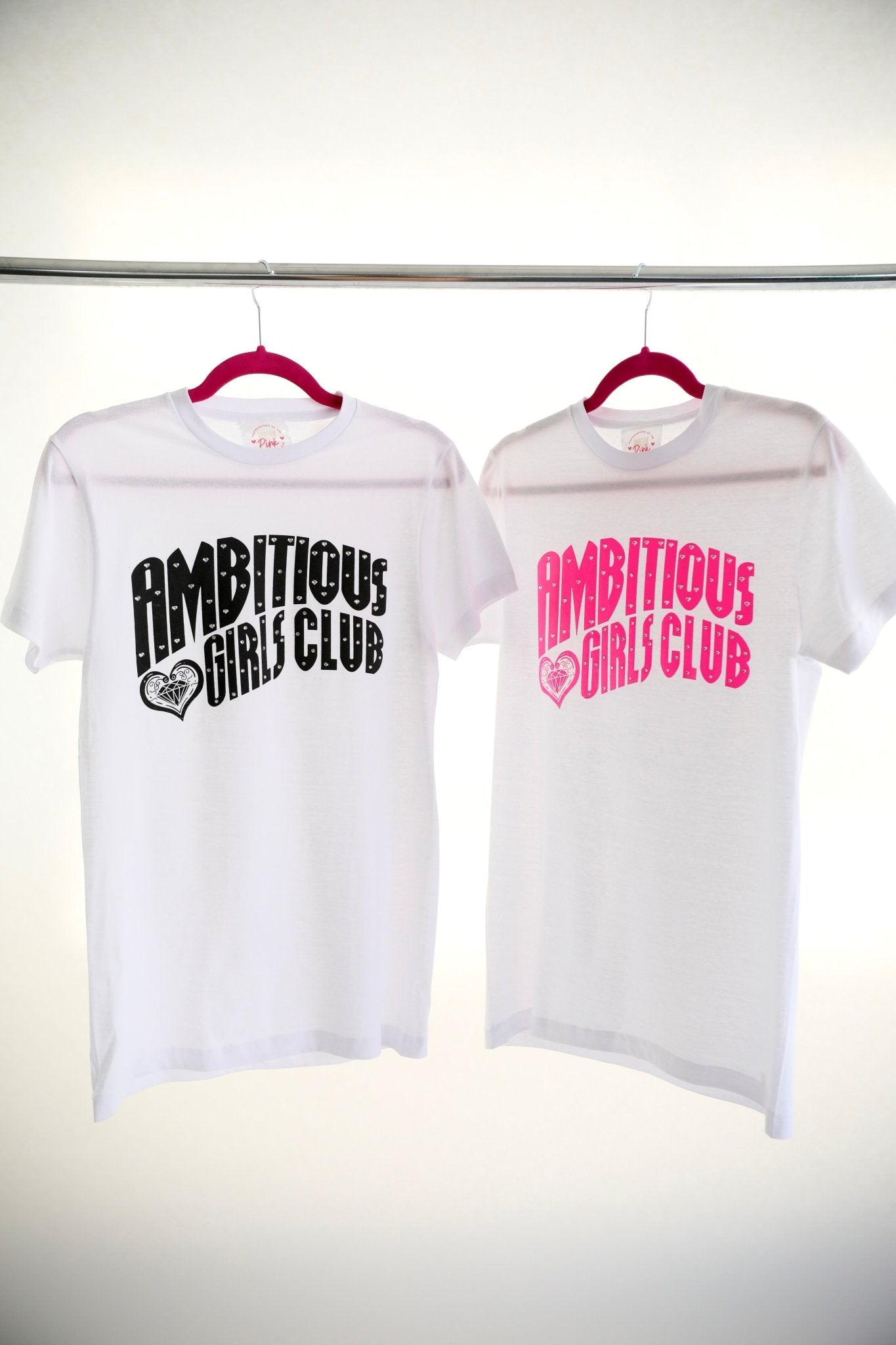 Ambitious Girls Club White: Tee - Ambition Is The New Pink